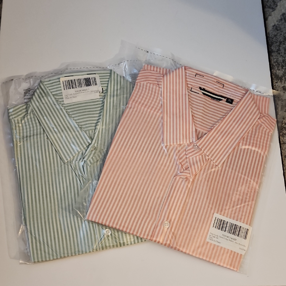 Deer Lady Mens Long Sleeve Button Down Shirts. New In Package.